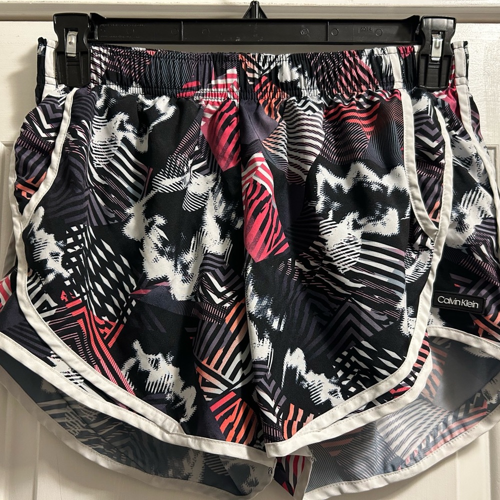 Calvin Klein Women's Athletic Shorts - Black, Pink, and White